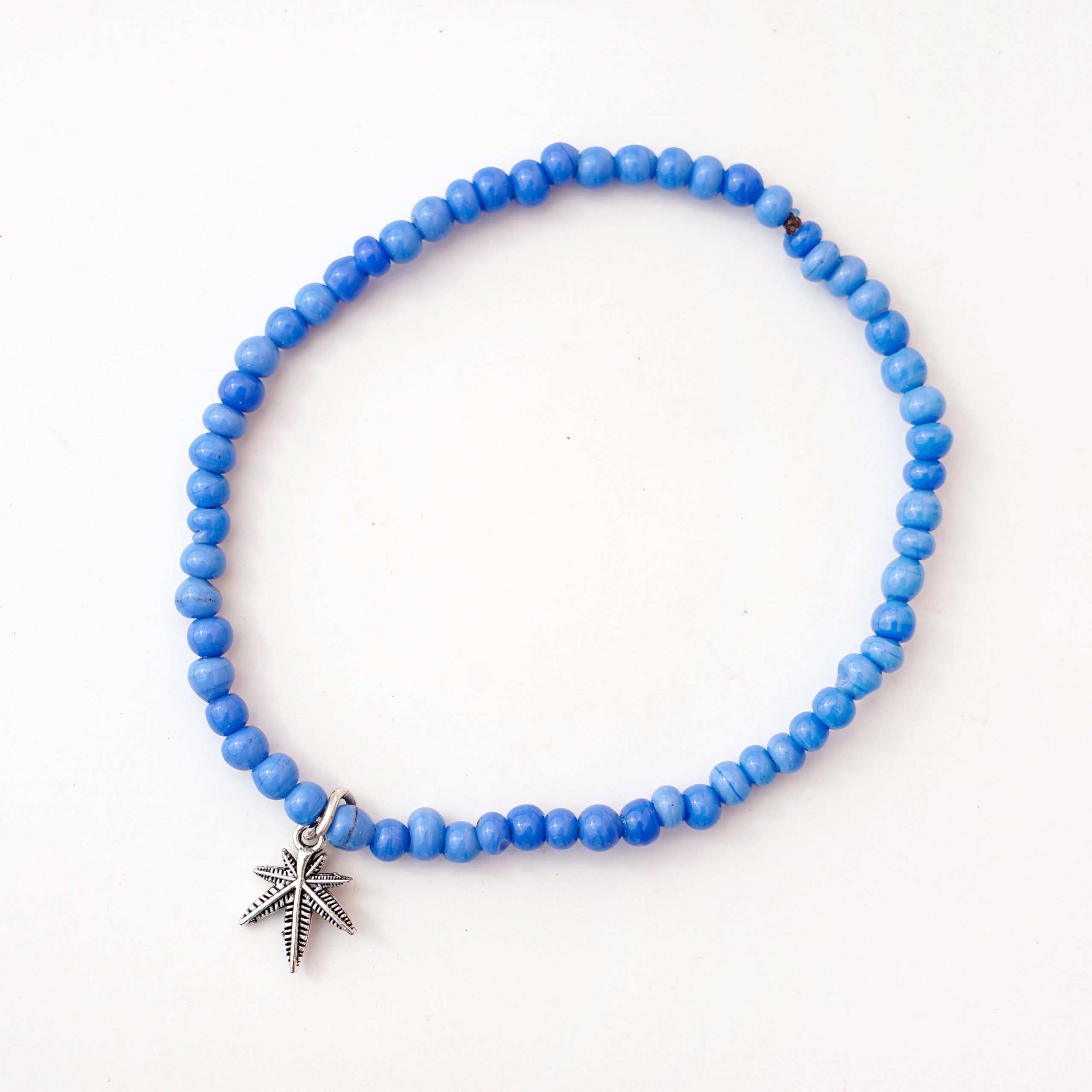 Silver Palm Beaded Anklets - Image 5