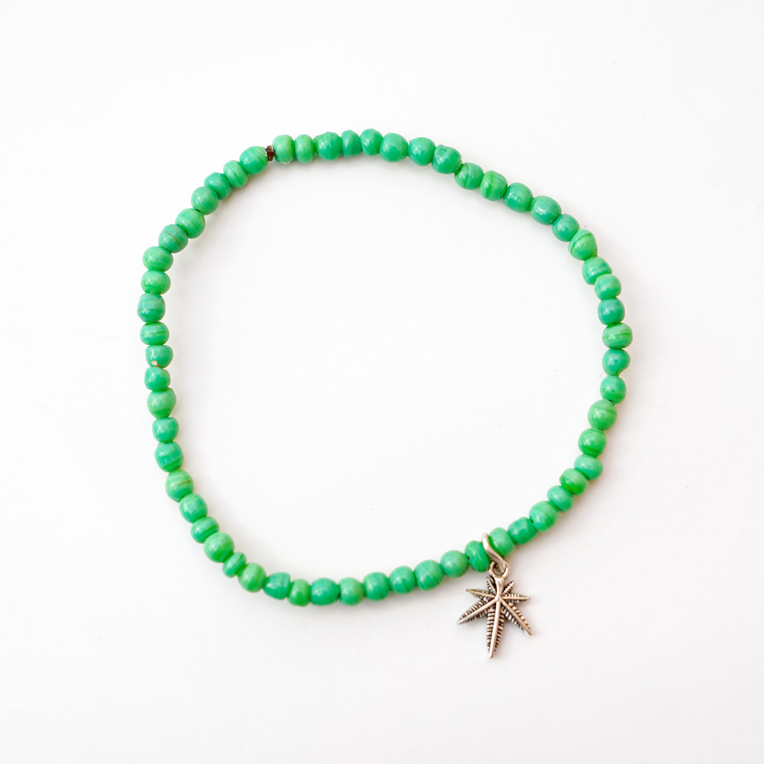 Silver Palm Beaded Anklets - Image 6