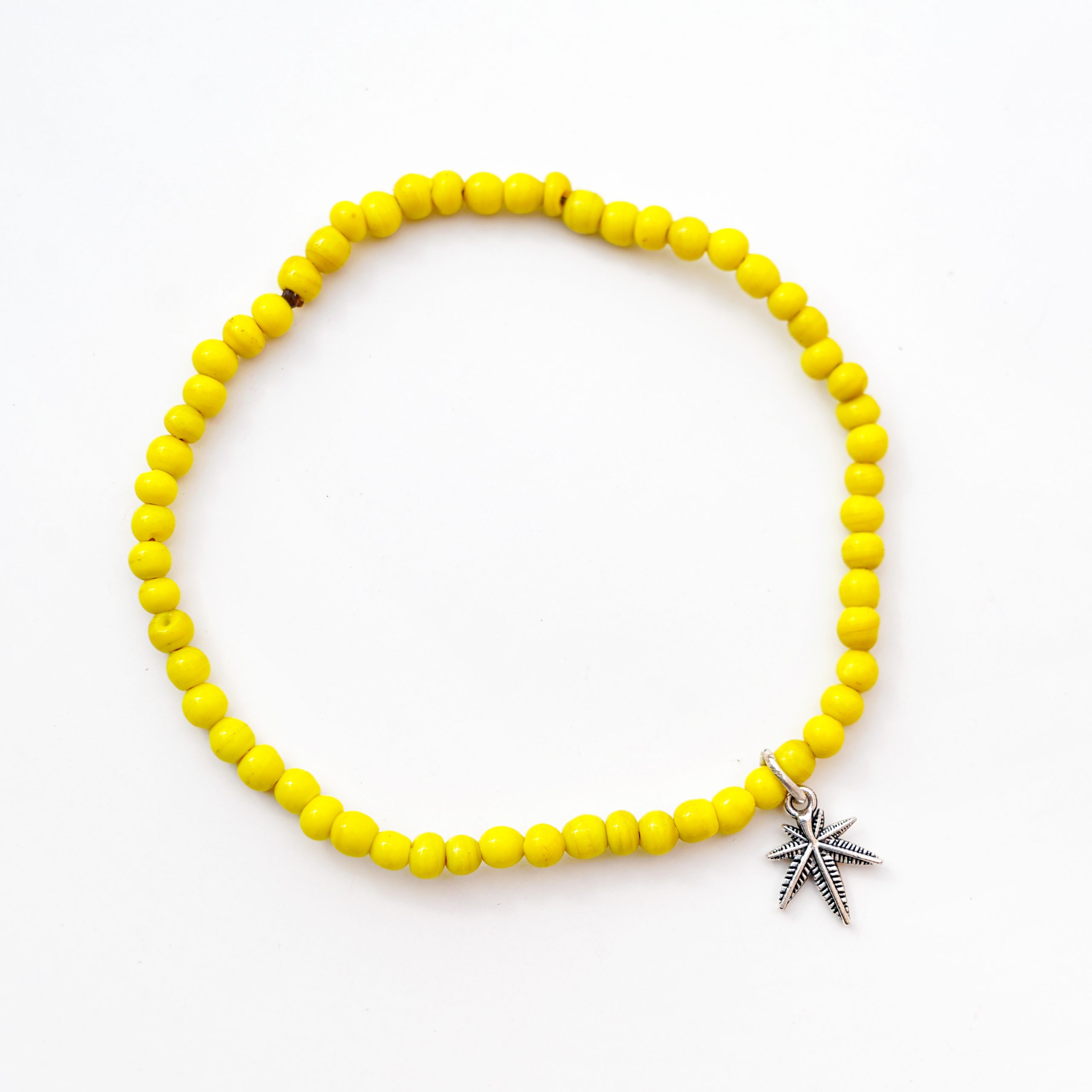 Silver Palm Beaded Anklets - Image 3