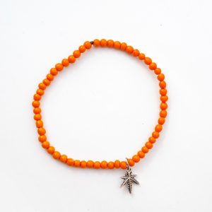 Silver Palm Beaded Anklets