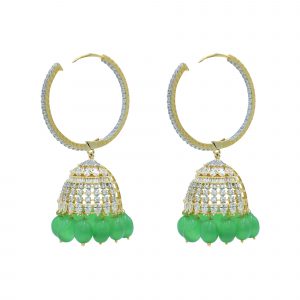 Mod Jhumki in green