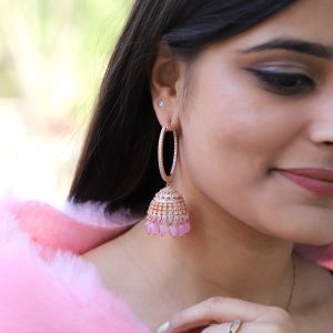 Mod Jhumki in pink